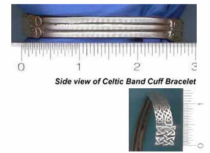 Bracelet: Celtic Band Cuff Pewter w/Celtic knot