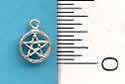 Pentacle: 1/4in Upright (set of10) Pewter - Click Image to Close