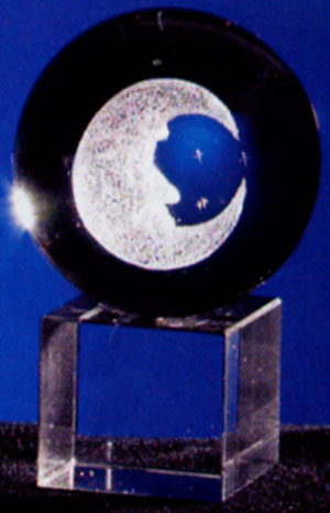 Moon Crystal Ball - laser cut