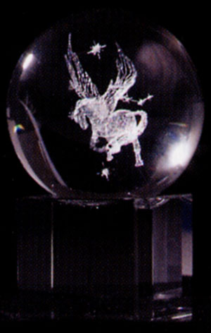 Pegasus Crystal Ball - laser cut