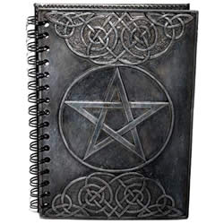 Blank Black Book: 5 1/2 x 8 1/2 Lined, Pentagram
