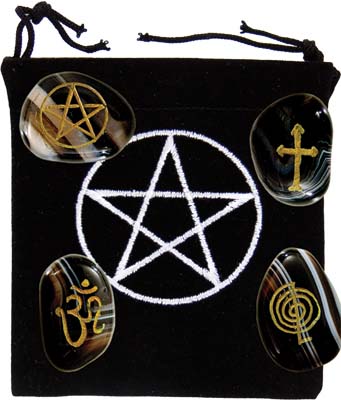 4 Sacred Stones w/ Emblem Pouch